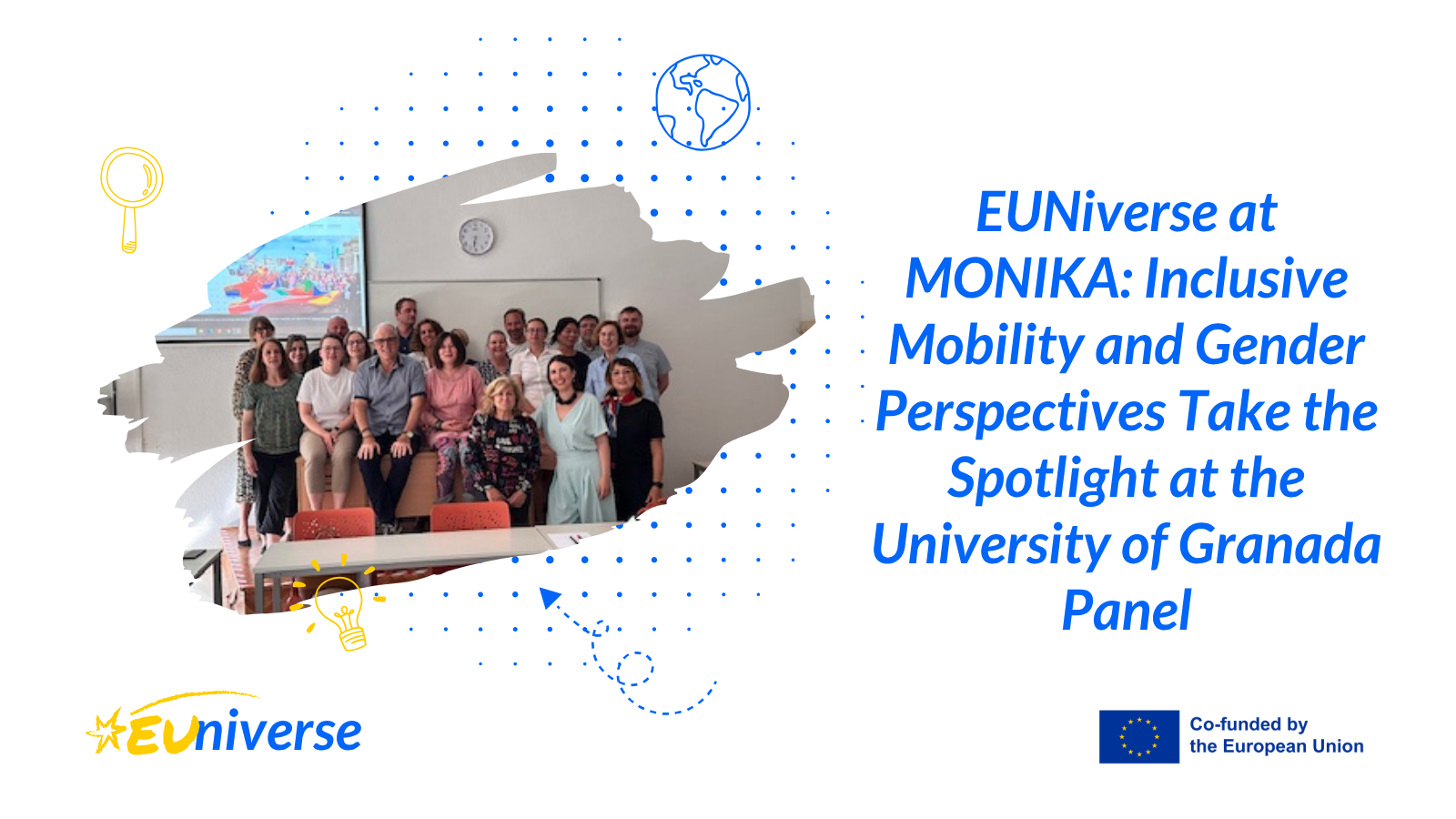 news cover with people at monika event