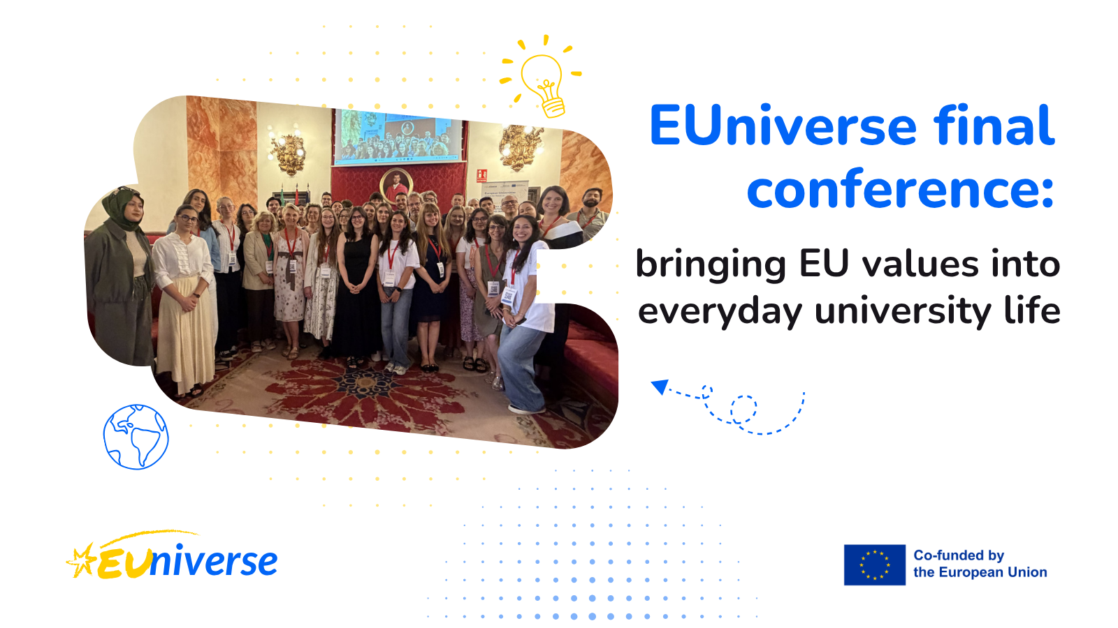 news cover of the participants at euniverse final conference