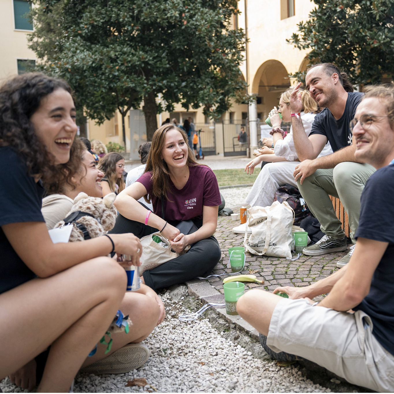 Image of people sitting in a parc.